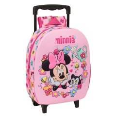 cartable Minnie rose à roulettes