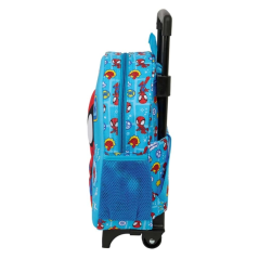 Sac à dos à roulettes bleu