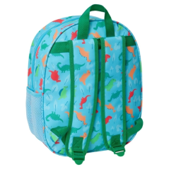 Sac à dos enfant Dino 3D bleu avec porte-bouteille