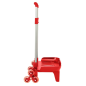 Sac à dos trolley compact rouge à roues anti-vibrations Sac à dos trolley compact rouge à roues anti-vibrations