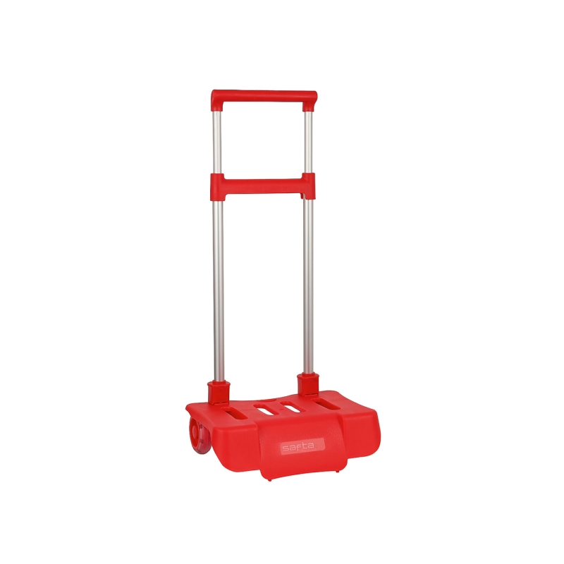 Sac à dos trolley pliable rouge Safta avec roues silencieuses Sac à dos trolley pliable rouge Safta avec roues silencieuses