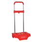 Sac à dos trolley pliable à roulettes rouge Sac à dos trolley pliable à roulettes rouge