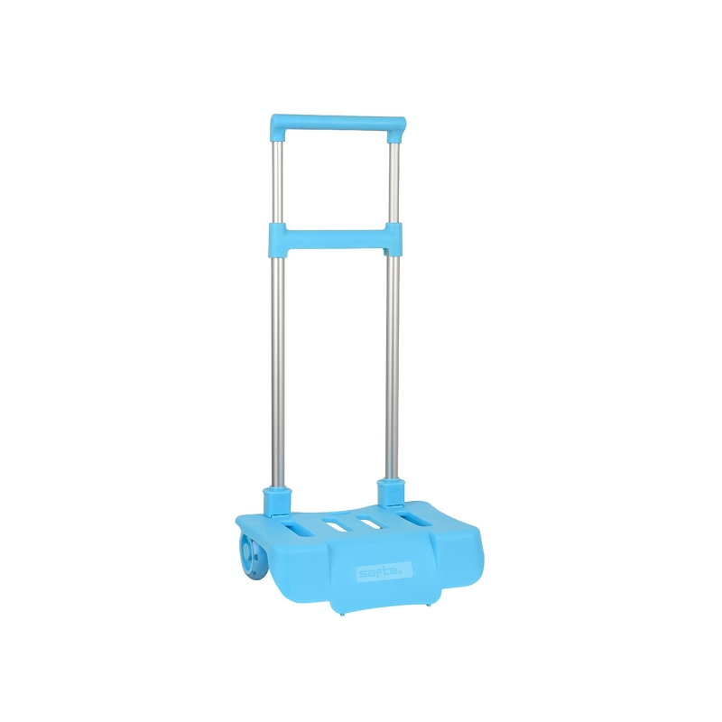 Sac à dos trolley Safta bleu clair à roues silencieuses Sac à dos trolley Safta bleu clair à roues silencieuses