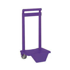 Sac à dos trolley violet roulettes