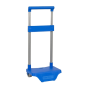 Sac à dos trolley Safta bleu roues PVC 26x10x34 cm