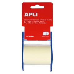 ✅ Rouleau distributeur de notes adhésives Apli - 60 mm x 10 m - Facile à utiliser - Adhésif de qualité - Jau en stock