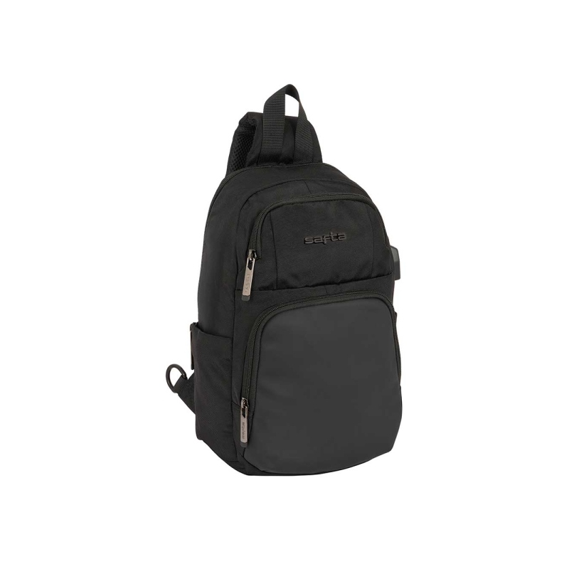 Sac à dos Safta Business Mini noir avec port USB Sac à dos Safta Business Mini noir avec port USB
