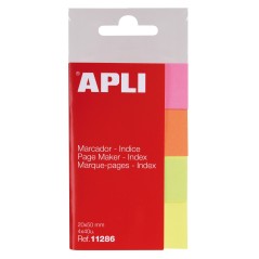 ✅ Apli Papier Adhésif Index 50x20mm - 4 Couleurs - 40 Feuilles par Couleur - Facile à Décoller - Organisez Vo en stock
