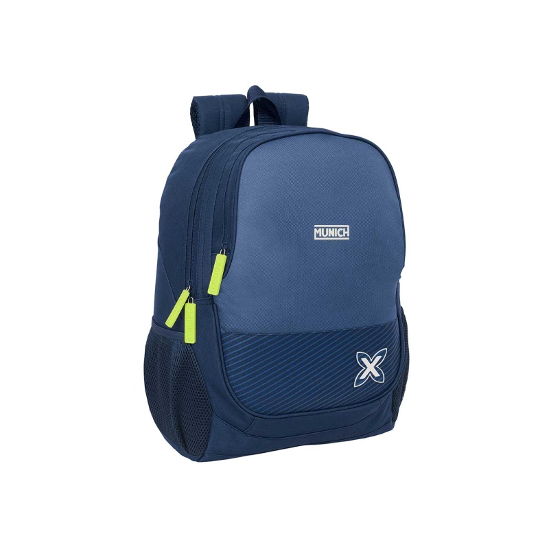 Sac à dos Safta Munich bleu marine compatible valise roulettes Sac à dos Safta Munich bleu marine compatible valise roulettes