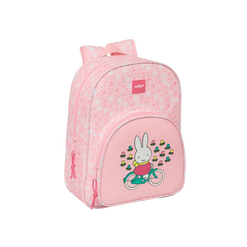Sac à dos enfant Miffy Flowers rose avec porte-bouteille Sac à dos enfant Miffy Flowers rose avec porte-bouteille