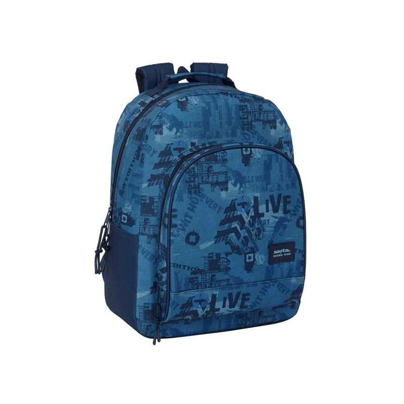 Sac à dos Safta Nouvelle Édition bleu adaptable valise