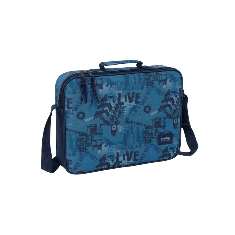 Porte-documents zippé Safta bleu Porte-documents zippé Safta bleu