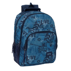 sac à dos bleu deux compartiments
