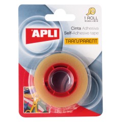 ✅ Apli Ruban Adhésif Transparent 19mm x 33m - Imperméable et Résistant à l'Humidité - Facile à Couper avec en stock