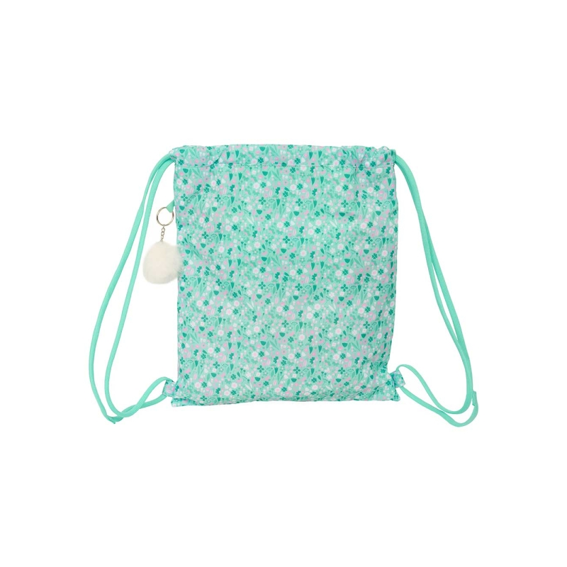 Sac plat Safta Cuore 5L turquoise avec poche zippée Sac plat Safta Cuore 5L turquoise avec poche zippée