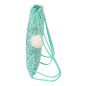Sac plat Safta Cuore 5L turquoise avec poche zippée Sac plat Safta Cuore 5L turquoise avec poche zippée