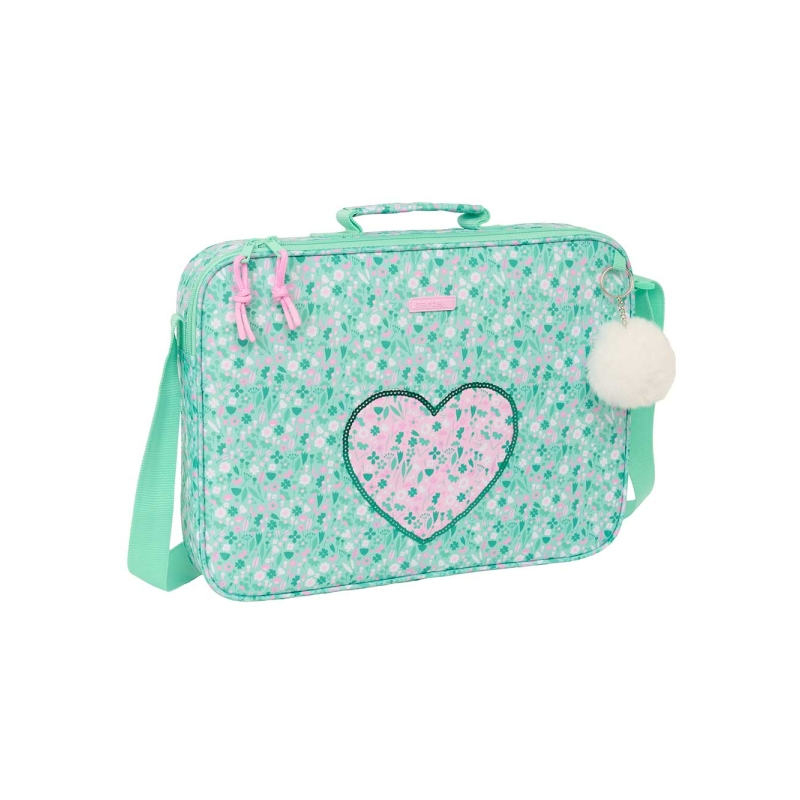 Porte-documents zippé Safta Cuore turquoise 6L Porte-documents zippé Safta Cuore turquoise 6L
