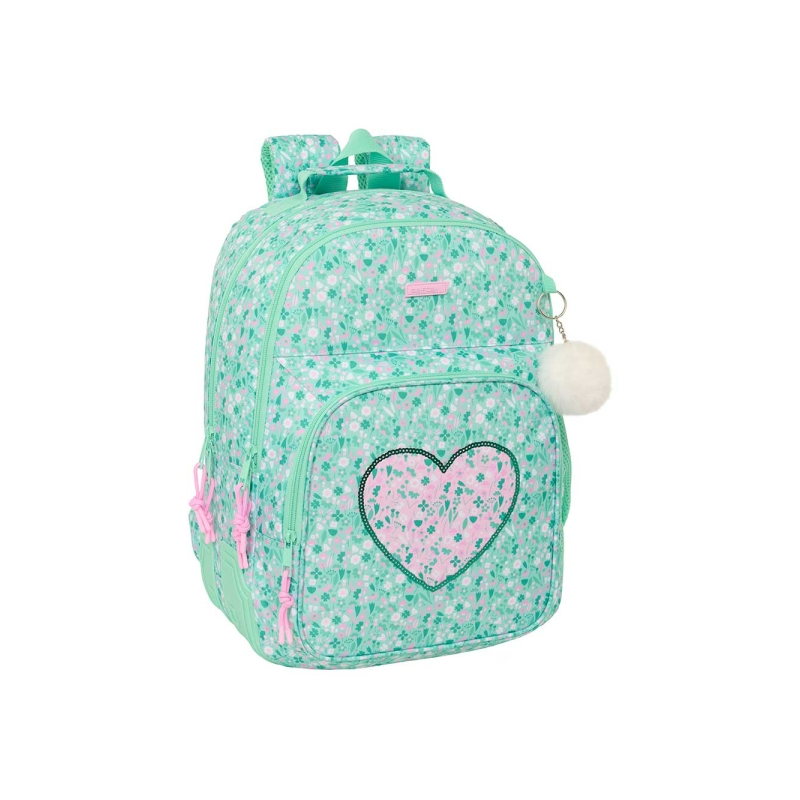 Sac à dos Safta Cuore 2 compartiments turquoise Sac à dos Safta Cuore 2 compartiments turquoise