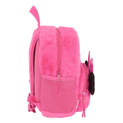 Sac à dos peluche rose bébé