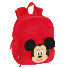 Sac à dos bébé Mickey peluche rouge