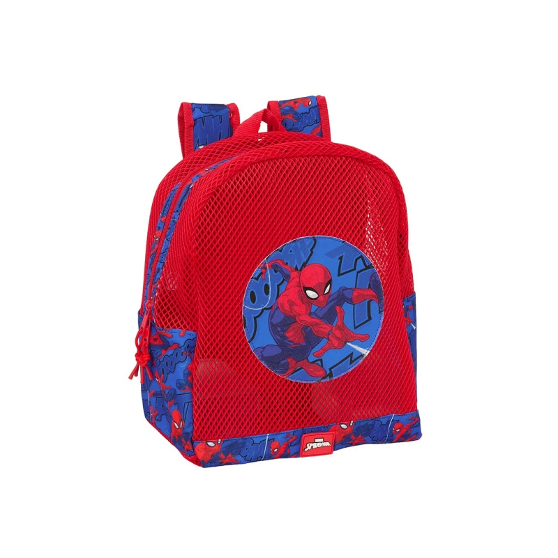 Sac à dos Spider-Man rouge et bleu double fermeture Sac à dos Spider-Man rouge et bleu double fermeture