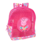 Sac à dos Peppa Pig rose à maille résistante Sac à dos Peppa Pig rose à maille résistante