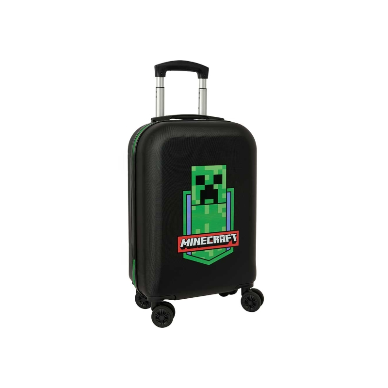Valise cabine trolley Minecraft 20 pouces noir vert Valise cabine trolley Minecraft 20 pouces noir vert
