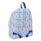 Sac à dos Miffy Bunny Safta blanc bleu dos matelassé
