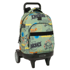 Sac à dos trolley vert graffiti