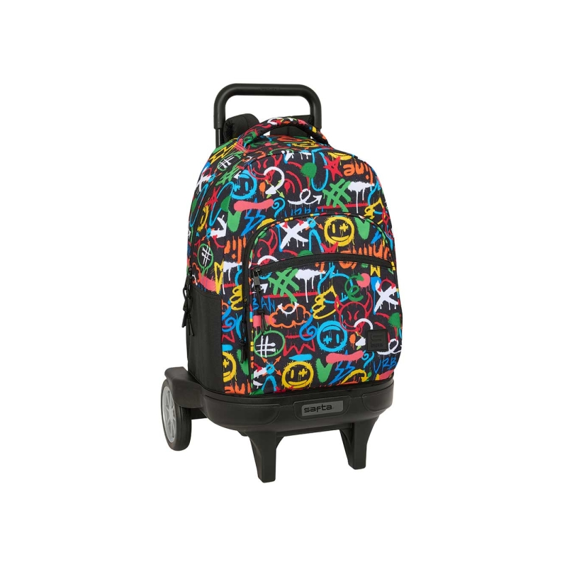 Sac à dos trolley Safta multicolore à roues silencieuses Sac à dos trolley Safta multicolore à roues silencieuses