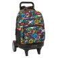Sac à dos trolley Safta multicolore à roues silencieuses Sac à dos trolley Safta multicolore à roues silencieuses