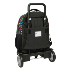 Sac à dos trolley Safta multicolore à roues silencieuses
