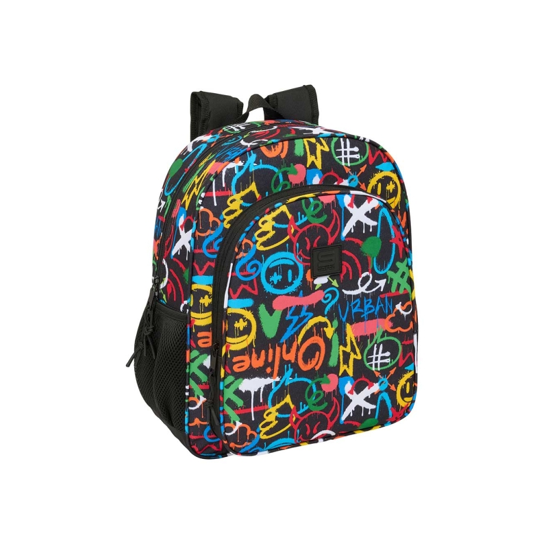 Sac à dos Safta Graffiti Colors multicolore avec poches latérales Sac à dos Safta Graffiti Colors multicolore avec poches latérales
