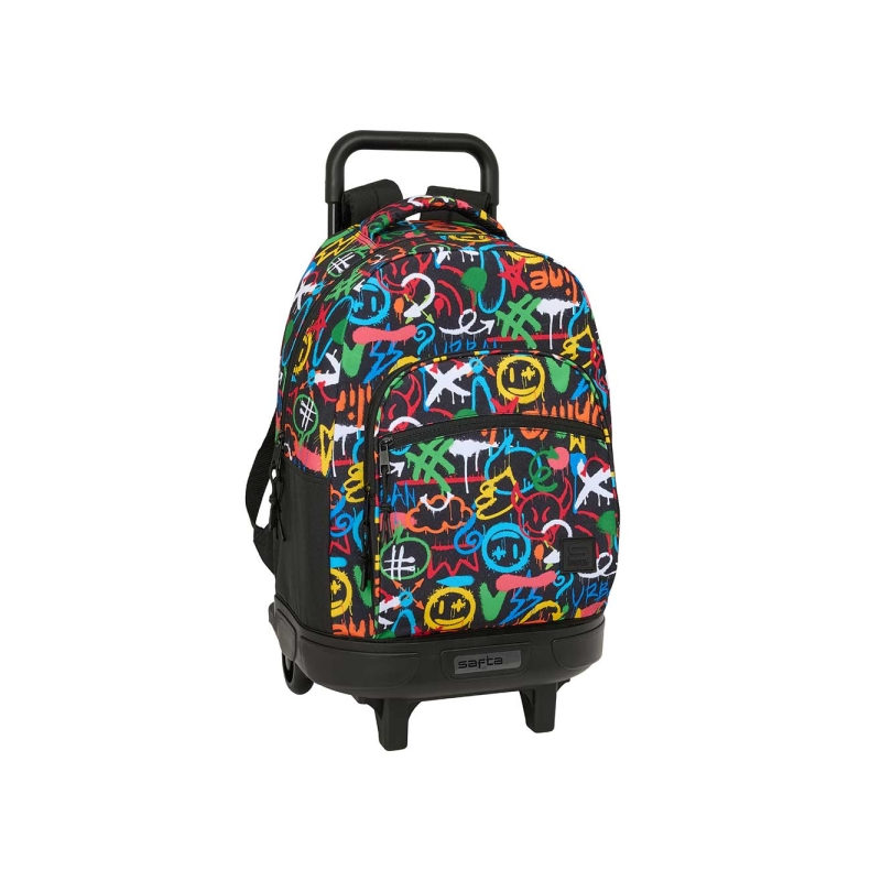 Sac à dos trolley détachable multicolore à poches Sac à dos trolley détachable multicolore à poches