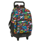 Sac à dos trolley détachable multicolore à poches Sac à dos trolley détachable multicolore à poches
