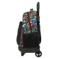 Sac à dos trolley détachable multicolore à poches Sac à dos trolley détachable multicolore à poches