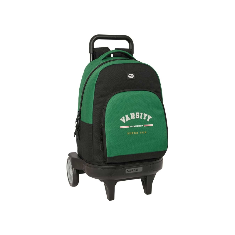 Sac à dos trolley universitaire Blackfit8 noir/vert