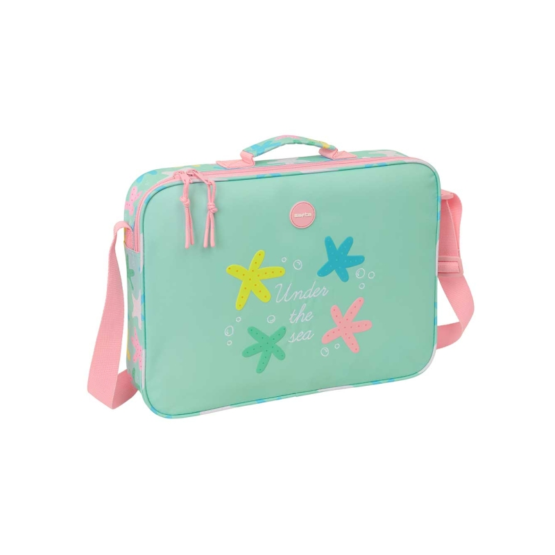 Mallette zippée Safta Estrellas verte bandoulière Mallette zippée Safta Estrellas verte bandoulière
