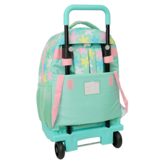 Sac à roulettes Safta 33L vert avec porte-bouteille