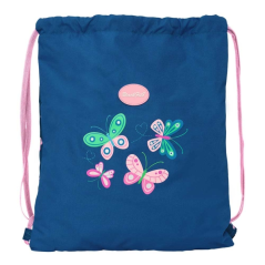 sac plat bleu marine papillons