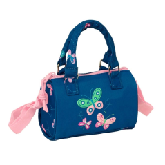 sac à main bleu marine papillons