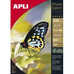 ✅ Apli Papier Photo Photosatin A4 240g 60 Feuilles couleur Blanc en stock