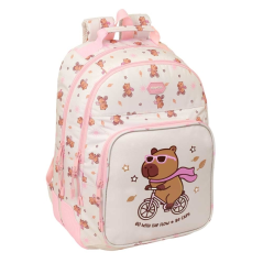 sac à dos rose pastel capybara