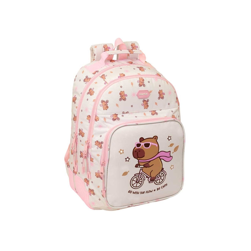 Sac à dos Capibara Safta rose pastel adaptable chariot Sac à dos Capibara Safta rose pastel adaptable chariot