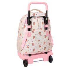 Sac à dos à roulettes Capibara Safta rose pastel 33 L