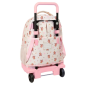 Sac à dos à roulettes Capibara Safta rose pastel 33 L