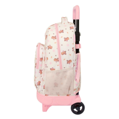Sac à dos à roulettes rose pastel