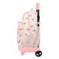 Sac à dos à roulettes Capibara Safta rose pastel 33 L