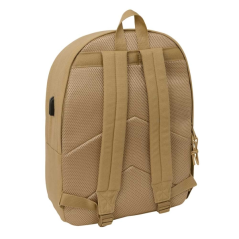 Sac à dos antivol PC 15,6" USB marron
