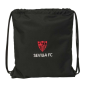 Sac à dos plat Sevilla FC noir à cordons 35x40 cm